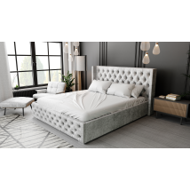 Emporius - Rolia Polsterbett 140x200 Mit Bettkasten - Modern Bett, Design, Polsterbett Grau (paros 05)