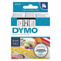Dymo - Schriftbandkassette D1 6 Mm X 7 M (b X L) Weiß Schwarz D1 6 Mm X 7 M (b X L) Weiß Schwarz