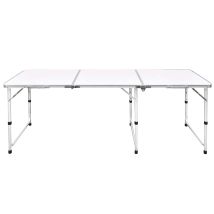 Table Pliante De Camping En Aluminium Avec Hauteur Ajustable Cfw677153