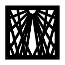 Laser - Panneau Ajouré En Pvc - Brise-soleil - Couleur : Noir - Dimension : 73x73 Cm