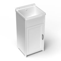Mobileeinheit aus Harz mit Pilotenholz – 40L x 40B x 85H cm – Ideal für Innen- und Außenbereiche – Hergestellt in Italien