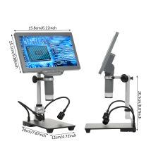 Decdeal - Digitales Mikroskop Mit 10,1-zoll-ips-bildschirm, Digitales Tv-mikroskop Für Elektronik-reparaturteile, Mikroskop Mit Ir-fernbedienung, Usb-