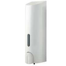 Euroshowers - Single Tall Round Liquid Soap Shampoo Gel Dispenser Pump White