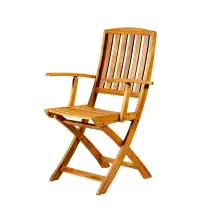 Sedia Da Esterno Pieghevole Con Braccioli Eurogarden "navis" In Legno Di Acacia 56x53,5x96 Cm