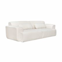 3-Sitzer Sofa Bouclé-Bezug – cremefarben – 230x98x73 cm – 172x66 cm Sitzfläche – 35 cm Sitzhöhe – 110 kg max. Belastung