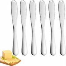 Coltello Da Burro, Set Da 6 Pezzi Con Spatola Seghettata, Coltello Professionale 3 In 1 Per Tagliare Verdura, Frutta E Formaggio (argento)