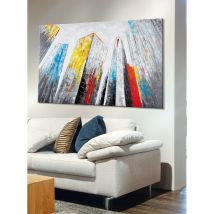 Bild, Rechteckig, 'big Apple', Skylinemotiv, Holz, Leinwand, Mehrfarbig, Ve 1, L. 4 Cm, B. 152 - Gilde