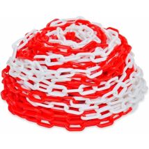 Catena di Avvertimento in Plastica Rossa e Bianca – 6mm x 10m – Polietilene Resistente alle Intemperie – YOYAXI
