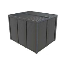 Pergola Bioclimatica 360x300cm H235cm In Alluminio Con Frangivista Laterali Mobili Su 1 Lato Da 3,60m E Su 1 Lato Da 3,0m