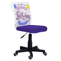 Jshome - Silla De Estudio Infantil Píntame Morado - Blanco 39,6cm (ancho) X 77cma85cm (alto)