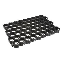 VIVOL Alfombra de grava S60 – 1m² – 400mm x 600mm x 40mm – 100% HDPE reciclado – Color negro