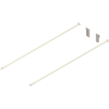 Reling Set Für Frontauszug (möbelbeschlag), Länge 550 Mm Stahl Cremeweiß - Blum