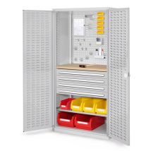 Kappes rasterplan Schubladenschränke 1950x1000x600mm Schlitzplattentüren Modell 26 Lichtgrau