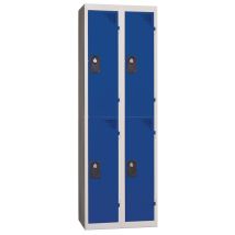 Provost - Vestiaire Multicases Monobloc Provost - 2 Colonnes × 2 Cases En Acier Bleu