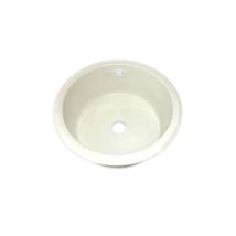 Cuenco redondo de fregadero 45.5 cm – Tapón de acero inoxidable 62 mm – Sistema de desbordamiento con rejilla