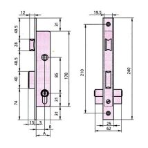 Cerradura embutir Metal 1984/25/0 – Alta calidad – Durabilidad y resistencia – Ideal para proyectos de mejora