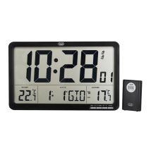 Trevi Gartenthermometer Schwarz LCD Akku – Innenthermometer, Außenthermometer – 365mm Breite, 225mm Tiefe, 22mm Höhe