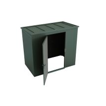 Weka Gary Metallgerätehaus Grün 3,1 M² Gerätehaus Aus Metall In Grün, Geräteschrank Mit 0,7 Mm Wandstärke Gartenhaus