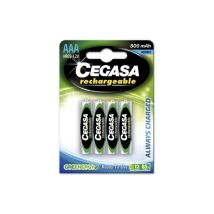 Cegasa Rechargeable Pack De 4 Pilas Recargables Aaa Hr03 800mah cegasa Rechargeable Renueva Su Gama Presentando Una Nueva Familia De Acumuladores Que
