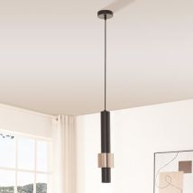 Lámpara Colgante Lulled Pantalla De Doble Cilindro Gu10 200x10x10cm - Negro / Plateado [lux.pro]