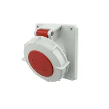 Mennekes - 1551 Panel Mount Receptacle 3p+n+t 32a 400v Red