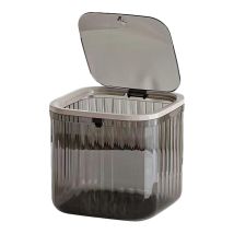 Mini Cestino Trasparente Da Scrivania, Cestino Per Rifiuti Di Grande Impatto Visivo Per Toletta, Camere Da Letto, Bagni (nero)