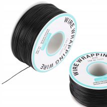 Fil Kynar 0,25 Mm Awg30 200 M Noir – Cuivre Étamé Isolé Pvc Ø Ext 0,6 Mm -60 À 200°c
