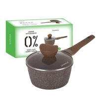 Kasanova Casseruola 18 Cm Antiaderente 0 Grassi Con Coperchio Marrone Cottura