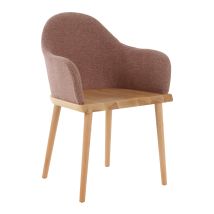 Parumm - Silla Pärumm Beksand Linen 57x54x82 Cm Madera De Fresno Beige