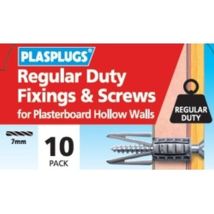 Plasplugs - Regular-duty Fixings & Screws Pack Of 10 Plahwrs010
