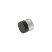 Amortiguador de puerta KWS 2008 – Plata eloxado – Goma negra – Montaje en pared