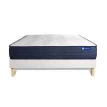 Actisom - Somier Blanco + Colchón Con Látex Y Espuma Viscoelástica 150 X 190