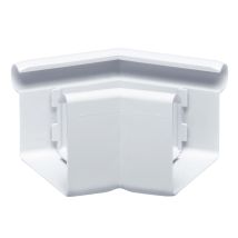 Inefa Rinnenwinkel 135 Grad Kastenförmig Außenwinkel, Pvc Wulst Außen, Verbindungsstück Dachrinnenzubehör, Made In Germany - Nw68 / 68mm Weiß