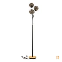 B-Ware Just Light Stehleuchte Standlampe Green Widow Glasschirme Schwarz Rauchgrau Holz