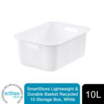Smartstore - Lightweight & Durable Basket Recycled15 Storage Box 10l, White