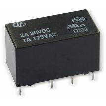 HFD27/012-S – Relais – 12 V-/720 Ω, Schaltleistung 30 V-/2 A, 125 V~/1 A, 2 Wechsler, Schwarz, AgNi, AgNi vergoldet