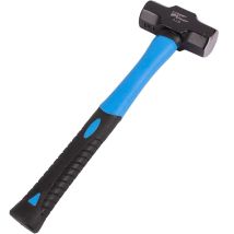 3lb Lump Sledge Hammer With Fibreglass Shaft Rubber Grip Handle Hm112