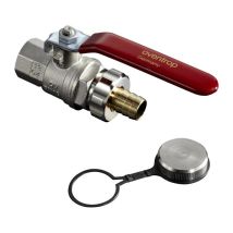 Oventrop – Valvola a sfera 3/4 passaggio completo in ottone nichelato – Temperatura da -20 a +120 °C, Pressione 16 bar