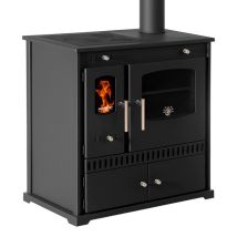 Prometey - Holzherd Perfect Eco – 7 Kw – Gussplatte, Energieeffizienz Und Funktionales Design – Energieklasse A