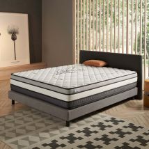 Cosmos - Colchón Solar 140x200 - Soporte De Látex Azul - Viscoelástica Hr - Excelente Confort - Alta Calidad - Óptima Transpirabilidad - Grosor 30 Cm