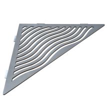 Duschablage Aus Edelstahl 20,4 X 20,4 Cm X 2 Mm - Dreieckig Design Aqua - Befestigung Ohne Bohren