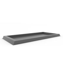 Tekcnoplast - Sottovaso Rettangolare 108,5x49 Cm Per Vaso Fioriera Mod. Matera Colore Grigio