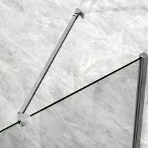 Shower Screen Support Bar 500mm – Wall-to-glass Stabilizer For Wet Room/bath Panel, Durable Aluminum Alloy Rod, Fits 6-8mm Glass Door Securely, 3-pack