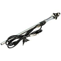 Teleskopantenne AM/FM für Audi BMW Mercedes Opel VW – Universalmontage – Ø 17 mm Bohrung – 79 cm Stablänge – 35 mm Antennenfuß