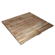 Baldosa de madera impregnada 100 cm x 100 cm x 3,8 cm – Azulejo exterior duradero para suelos y revestimientos