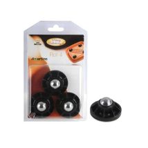 Soportes Esfera Kit Rollo 4 piezas – Capacidad máxima 200 kg – Base de plástico de alta resistencia – Esfera de acero