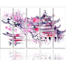 Tableau Paysage Japonais - 300 X 140 Cm