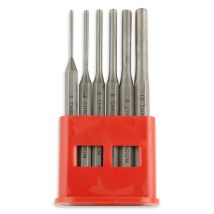 Punzone di precisione in acciaio al cromo vanadio – 6 pezzi assortiti – Lunghezza 150 mm – Racodon