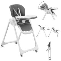 Baby Vivo - Chaise Haute Pour Bébé / Enfant En Plastique - Tippy En Stardust