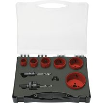 HSS-Lochsägen-Set 10-teilig – Bi-Metall – 19-68 mm – für Holz, Kunststoff, Stahl – Exact